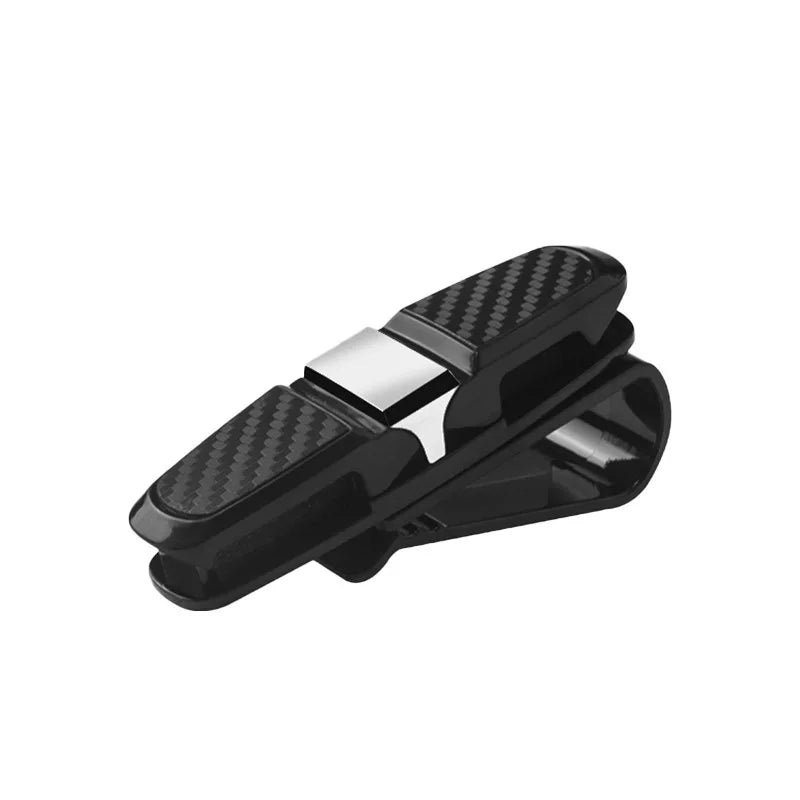 Black universal car glasses holder clip for sunglasses and eyeglasses