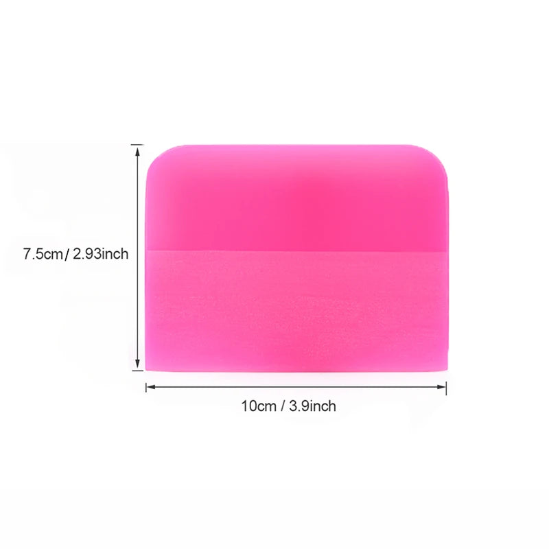 A rectangular pink anti-scratch PPF squeegee used for window tinting and film installation.