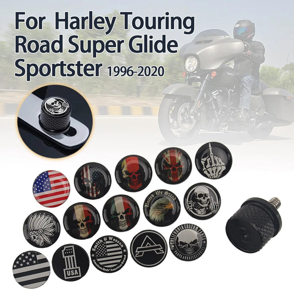 Set of aftermarket motorcycle seat and fender bolts for Harley Touring Road Super Glide Sportster 1996-2020