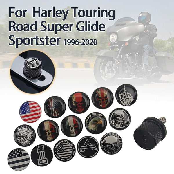 Set of aftermarket motorcycle seat and fender bolts for Harley Touring Road Super Glide Sportster 1996-2020