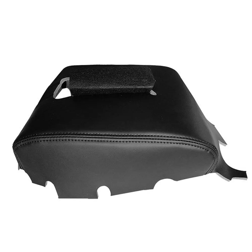 Black microfiber leather armrest cover for a truck