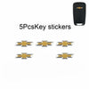 Set of five aluminum Chevrolet key emblem stickers for customization