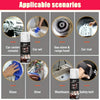 A collection of cleaning tools and accessories including foam cleaner for car, glass, shoes, gas stove hood, washing basin, a