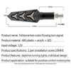 Black flowing turn signal LED light assembly for motorcycles