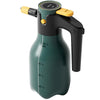 A dark green high-pressure electric foam spray bottle with a yellow nozzle and pump mechanism.