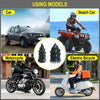 A collage showing various models including a car, beach car, motorcycle, and electric bicycle.
