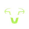 A bright lime green universal car steering wheel decoration cover.