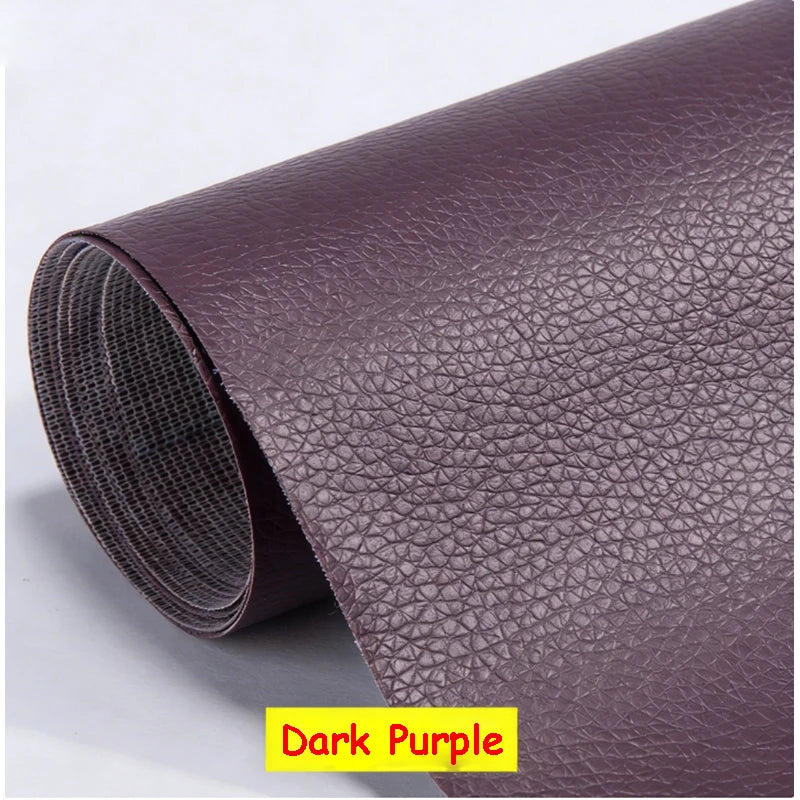 Roll of dark purple heavy duty self-adhesive PU leather repair patches