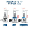 Trois kits de conversion d'ampoules de phares LED H7, H11 et 9005/9006.
