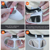 Installation procedure showing steps to attach a rearview mirror accessory for a car blind spot mirror