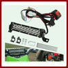 A motorcycle LED light bar kit showing the main light bar, wiring, and mounting components.