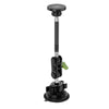 Support de téléphone magnétique noir à rotation 360° avec pied vertical et base.