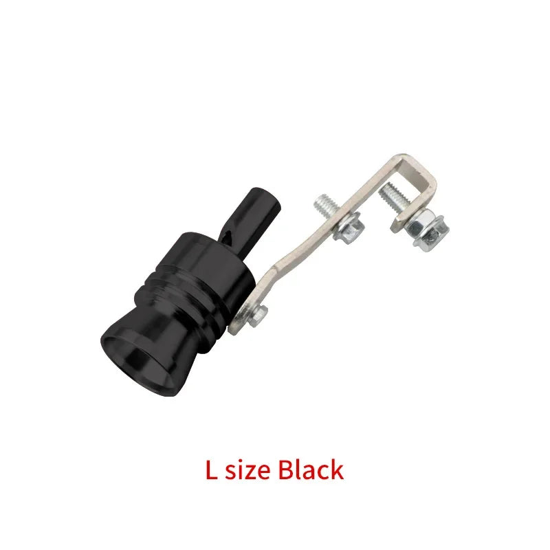 Sifflet de turbine automobile noir taille L avec matériel de montage