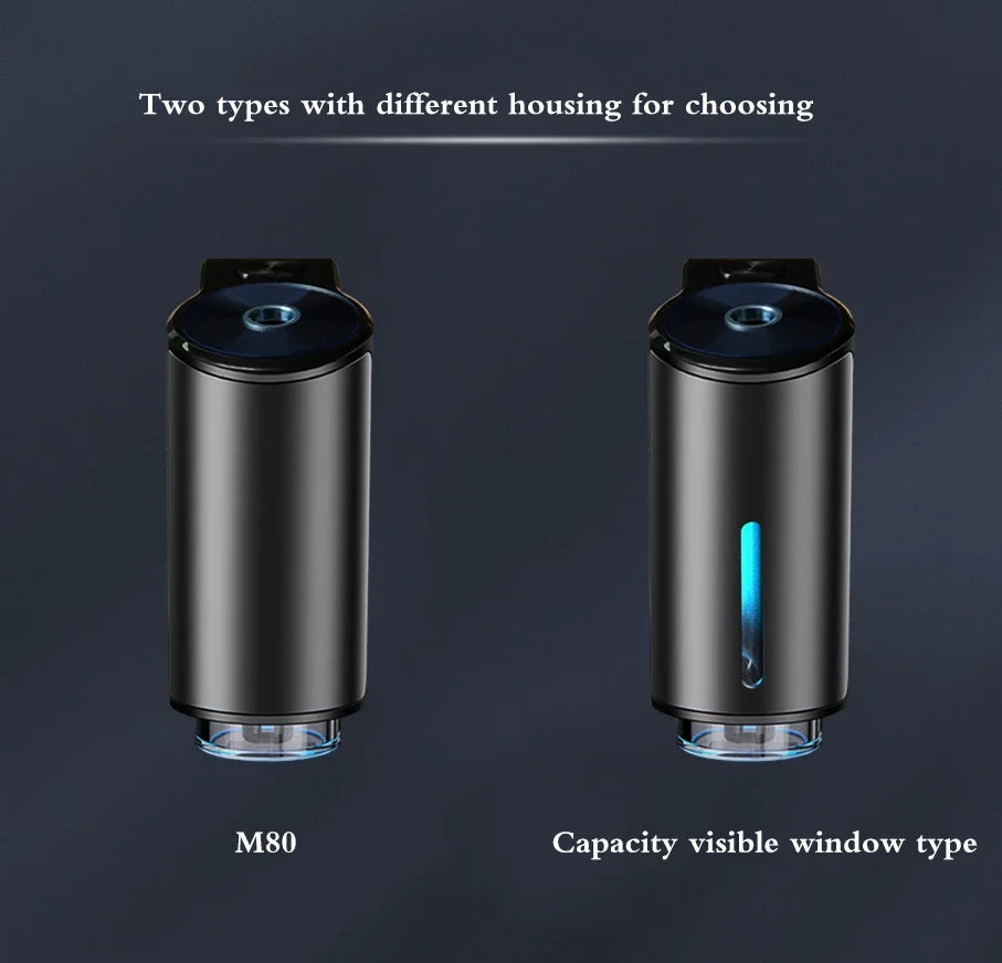 Two types of aroma diffusers for car air fresheners, M80 and capacity visible window type.