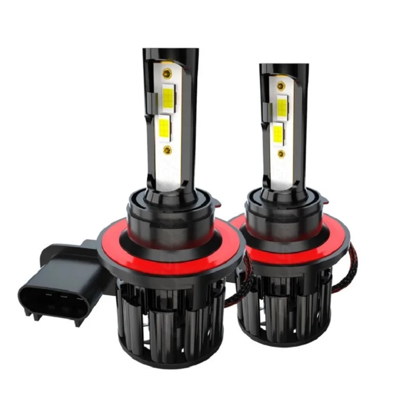 Two high-performance LED headlight bulbs for a Ford F-150 truck.