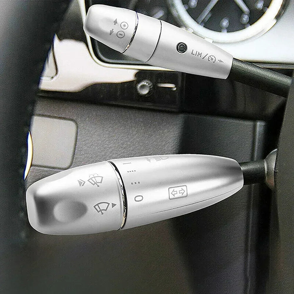 Close-up view of replacement Wiper Shift Lever Covers for a Mercedes S-Class vehicle interior.