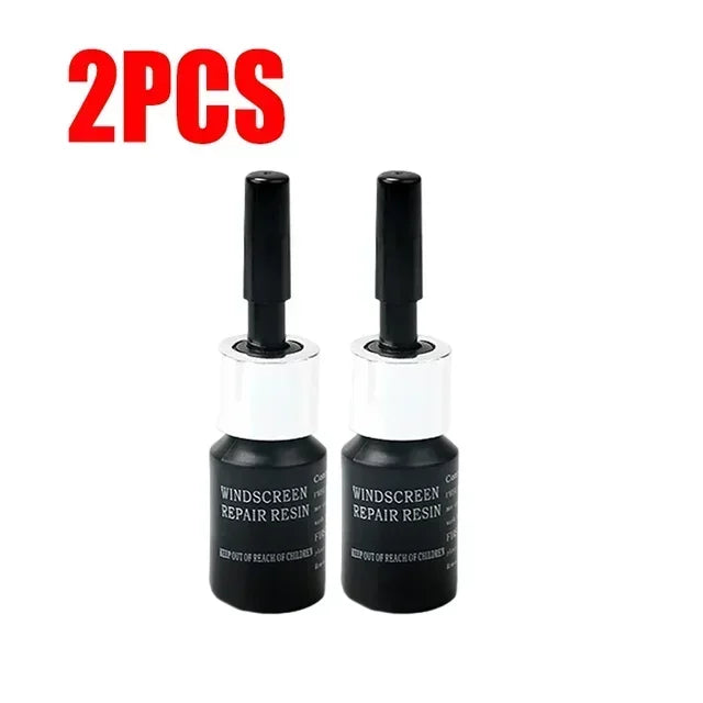 Two windshield crack repair resin kits shown side by side.