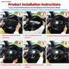 Instrucciones para instalar una cubierta de volante de piel de oveja artificial en el interior de un coche.