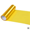 Roll of golden yellow PVC car light tint film for stretchable headlight and taillight wrap