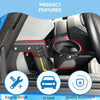 Close-up of a black handle cup holder installed in the interior of a vehicle, showing ease of installation and quality assura