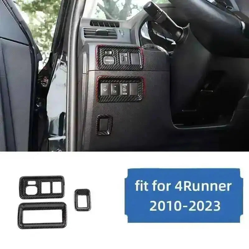 Carbon fiber grain interior and exterior decoration for a Toyota 4Runner from 2010 to 2023