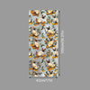 Decorative PVC stained glass window film featuring stylized cats and foliage in warm orange and green tones