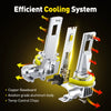 A set of efficient cooling system components including a copper baseboard, aviation-grade aluminum body, and temp-control chi