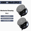 Black mechanical damping phone holder with a smooth top and threaded base.