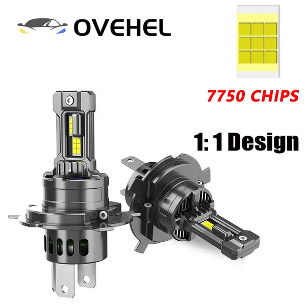 A set of seven 7750 chips and a corresponding LED car headlight bulb design.