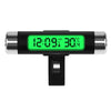 A black digital clock and thermometer with a bright green display showing 12:09 and 30.4 degrees.