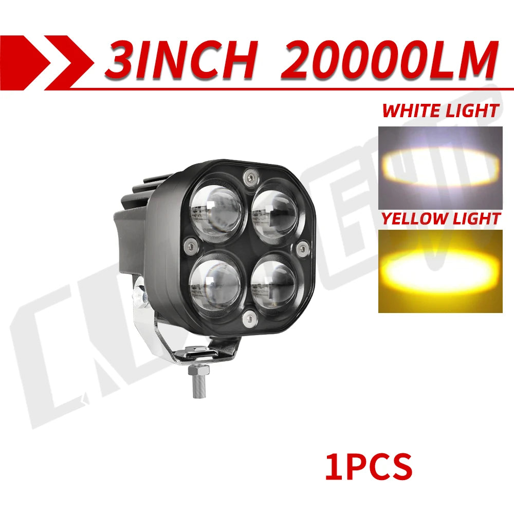 3-Inch High-Power LED Work Light for Vehicles