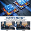 وحدة كاميرا زرقاء مستقبلية على لوحة دوائر، توضح تقنية HDR لكاميرات الراديو.
