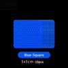 Lot de 10 autocollants réfléchissants bleus carrés pour sécurité de porte, mesure 5x5 cm.
