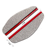 A pair of rhinestone car rain shield visors with red trim and a 5cm width are shown.