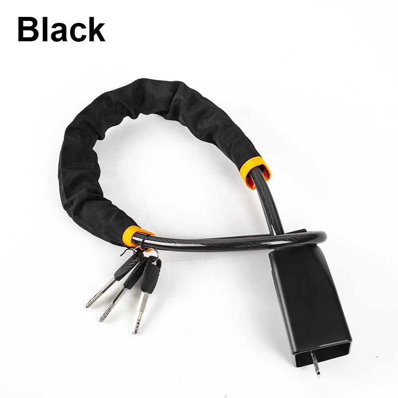 Black universal car steering wheel and seatbelt anti-theft lock device