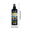 A black bottle of repair and paste headlight restoration spray with a black pump dispenser.