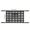 A rectangular black heavy-duty cargo net stretched over a frame, designed for securing items in an SUV or truck.