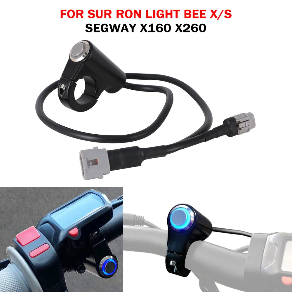 CNC aluminum headlight kill switch for Sur-Ron Light Bee and Segway X series