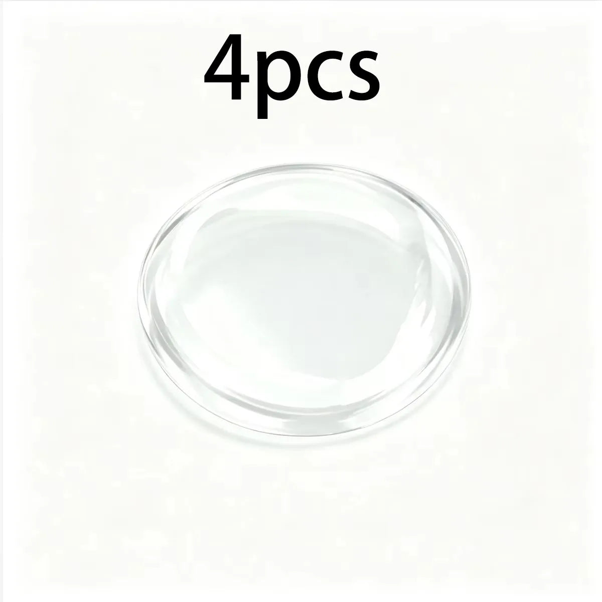 Four crystal clear ignition button protectors shown on a white background.