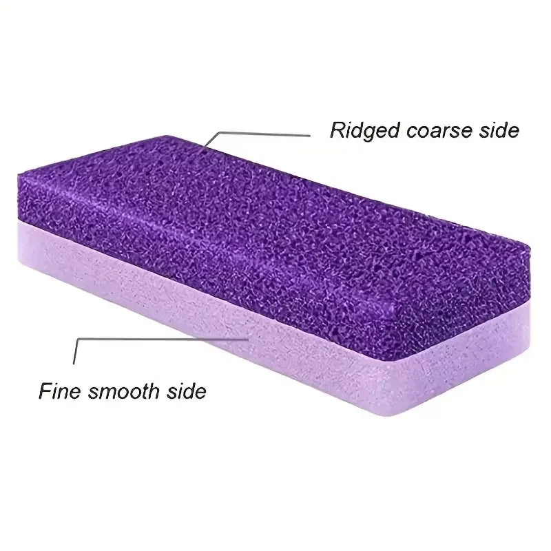Pieds de gant de verre violet avec une face grossière striée et une face lisse fine