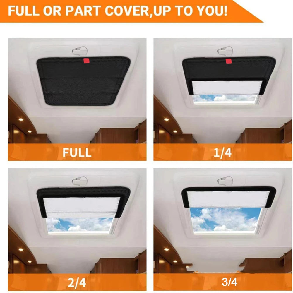 Diverses tailles de stores ou couvertures solaires pliables en aluminium pour RV et camping-car