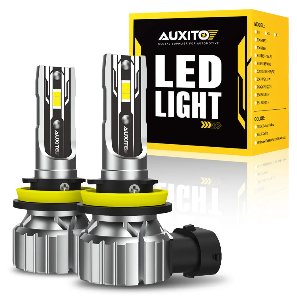 A product box and two LED light assemblies for automotive fog and driving lights