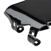 Black universal motorcycle license plate cover designed for electric bikes