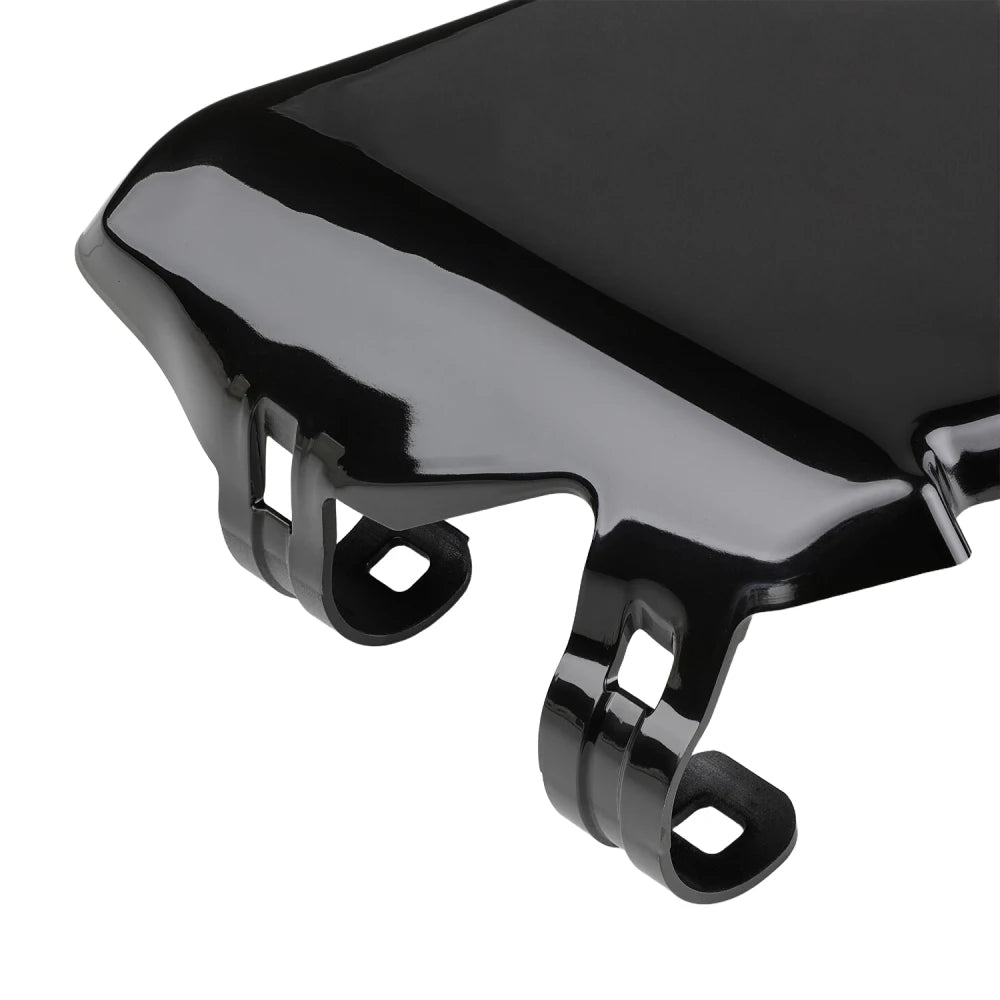 Black universal motorcycle license plate cover designed for electric bikes