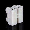 White 2-pole quick splice wire connectors shown against a black background.