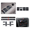 A set of power window switch repair kits including various components and a complete control panel assembly.