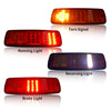 A set of four dual high-brightness truck tail lights showing Turn Signal, Running Light, Reversing Light, and Brake Light fun