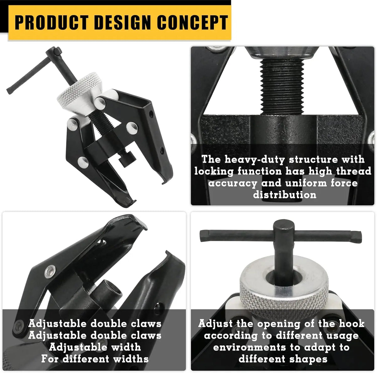 A heavy-duty tool with a clamping mechanism used for wiper arm removal and windshield repair.