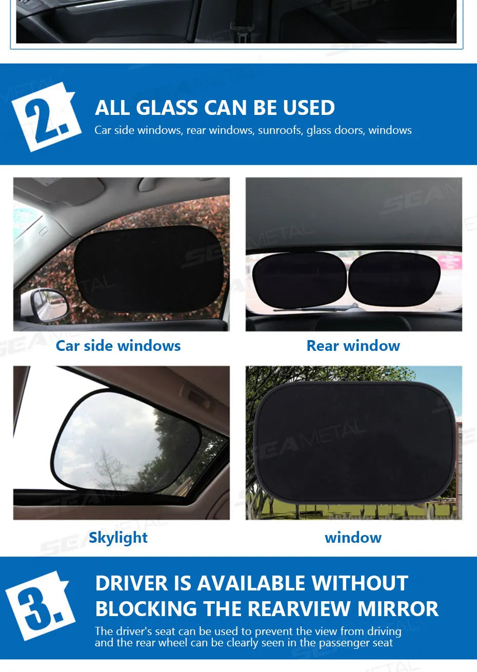 Ensemble de films solaires adhésifs pour fenêtres de voiture et accessoires.