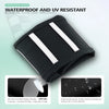 Black ribbed gripper seat cover designed for cycling safety professionals, waterproof and UV resistant.